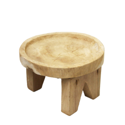 Stołek Taboret z drewna egzotycznego tekowego 20cm